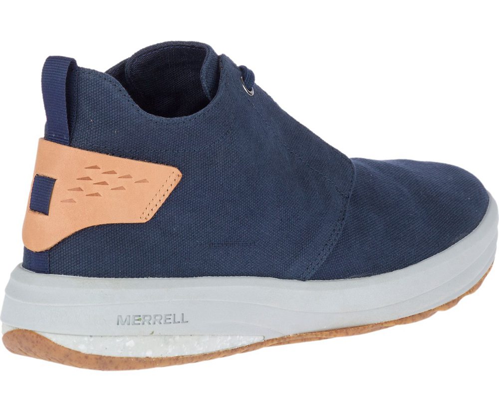 Tenis Homem - Merrell Gridway Mid Lona - Azul Marinho - LGS643890